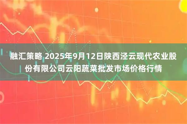 融汇策略 2025年9月12日陕西泾云现代农业股份有限公司云阳蔬菜批发市场价格行情